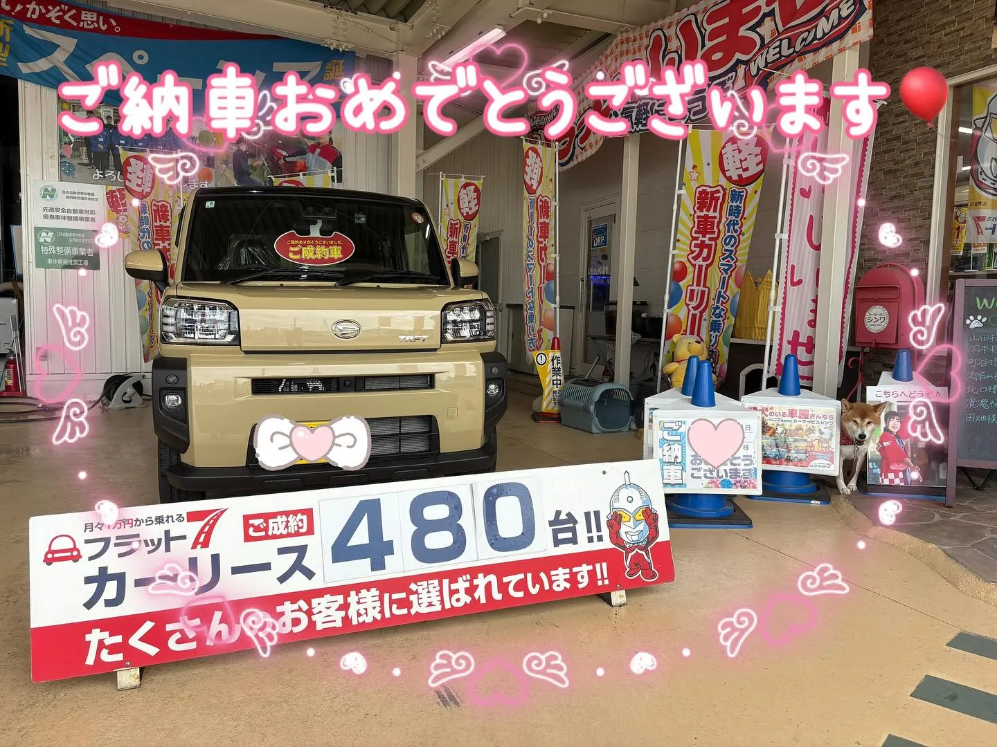 ダイハツ、タフトご納車式❣️カーリース🚗カーサービスシンワ🐶