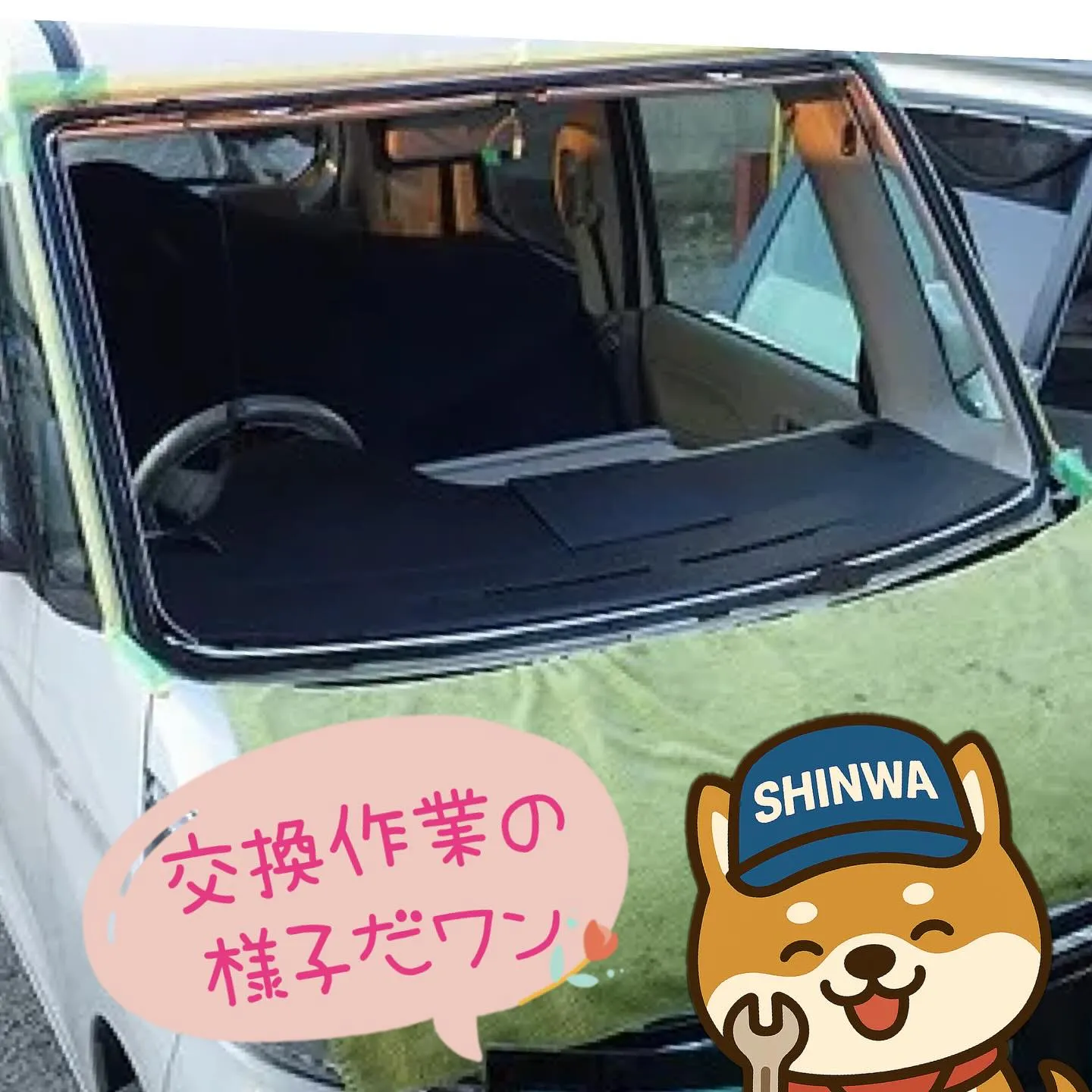 🚙💡飛び石などによるヒビ割れもカーサービスシンワにお任せくだ...