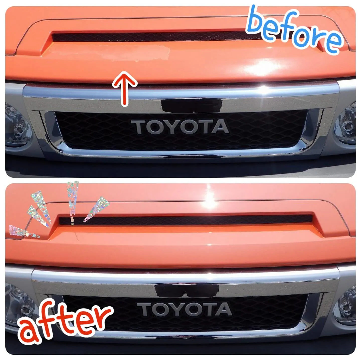 🚗✨車の塗装ハゲ補修事例✨