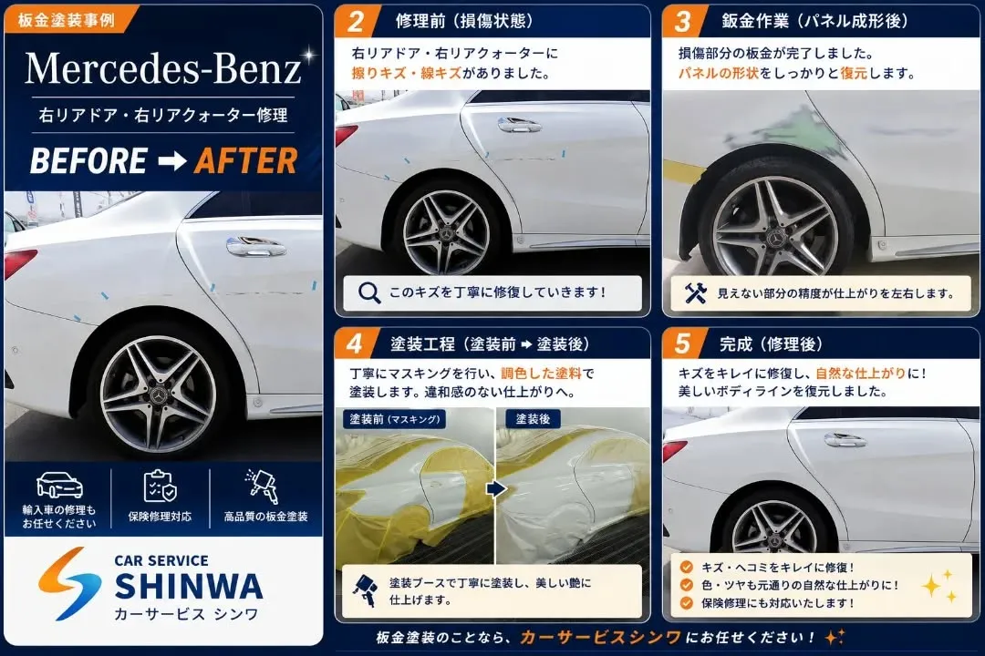 🚗✨メルセデスベンツ 修理事例のご紹介✨🚗
