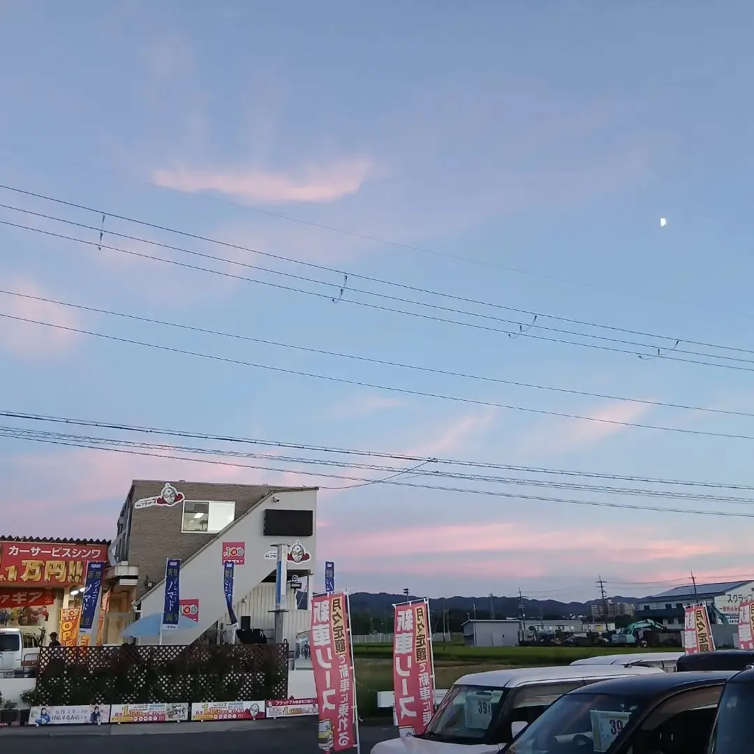 仕事帰りに、きれいな空を撮影するテガル君📸🌇