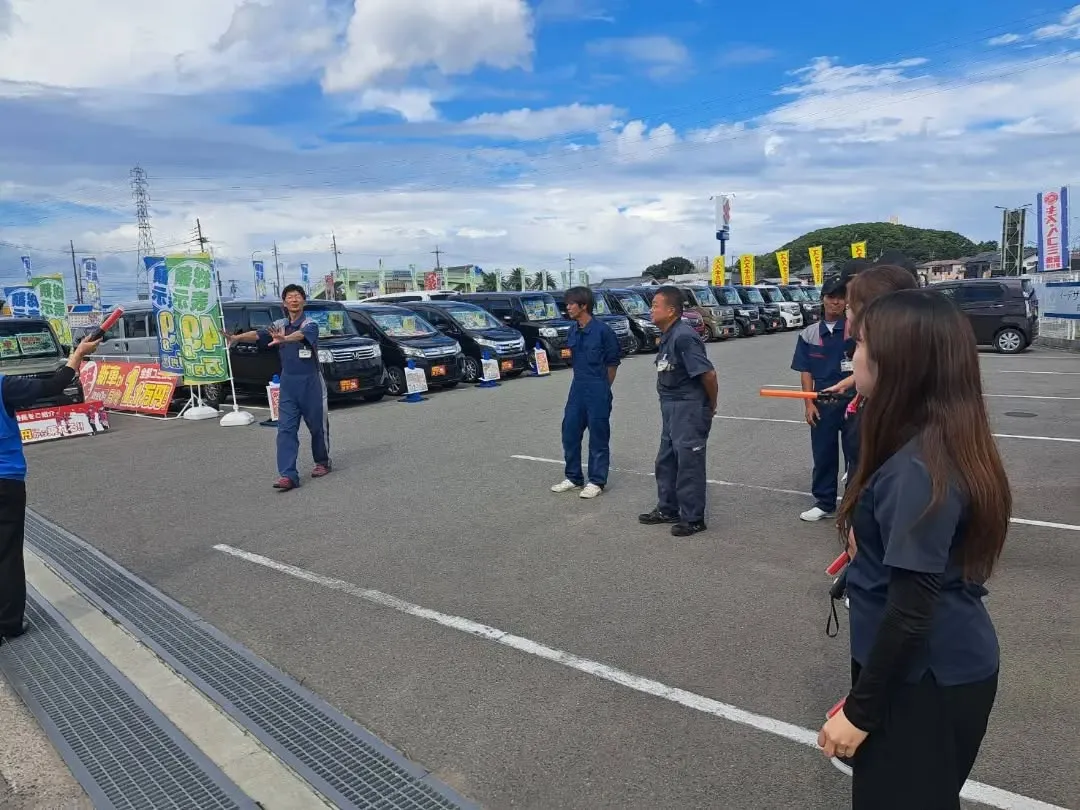 朝から接客研修！