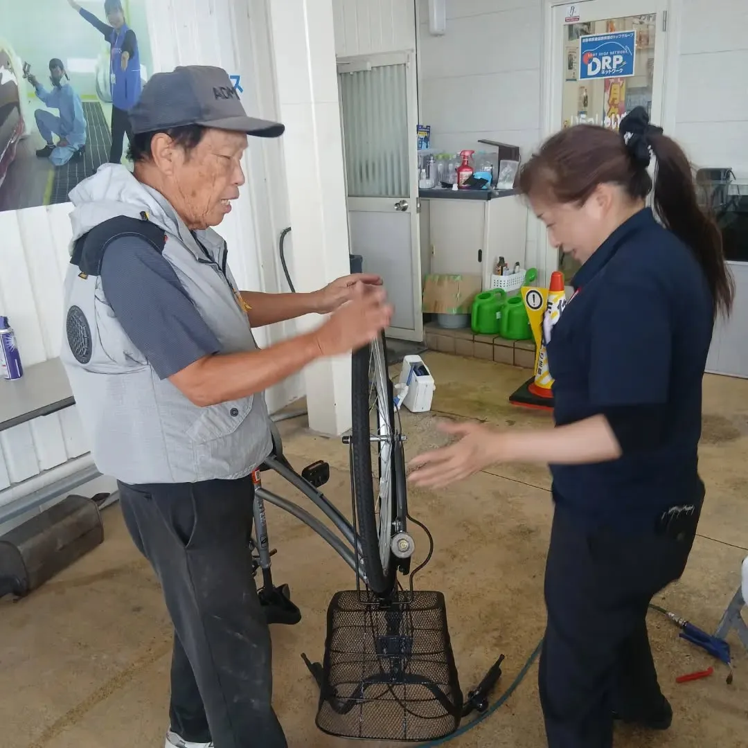 🚲朝からまさかの緊急ピットイン🤣🔧