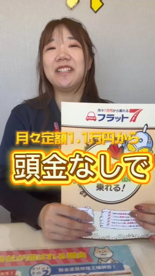 フラット7なら、車検・税金・メンテナンス費用までコミコミで安...